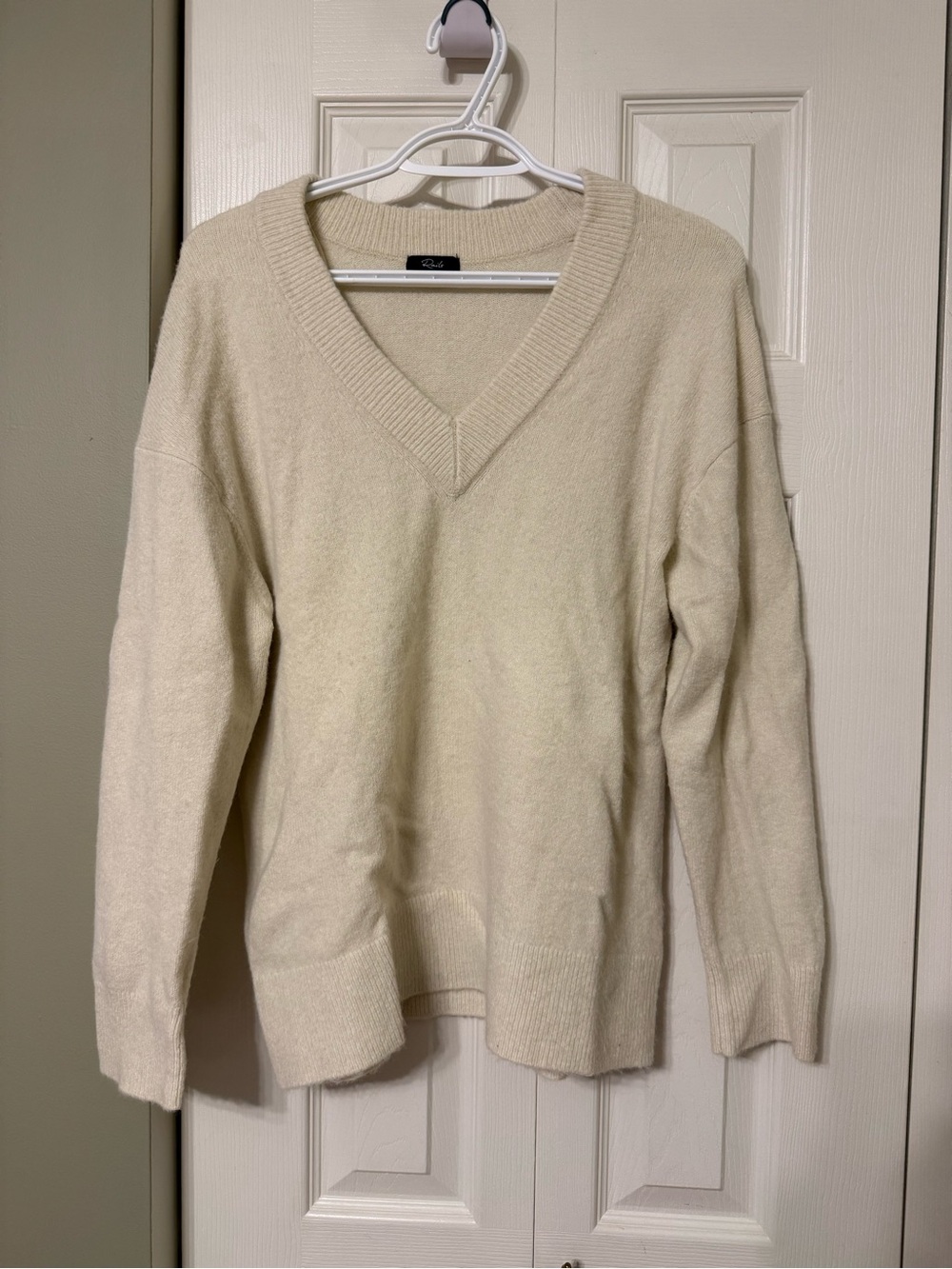 Cream V-Neck Sweater